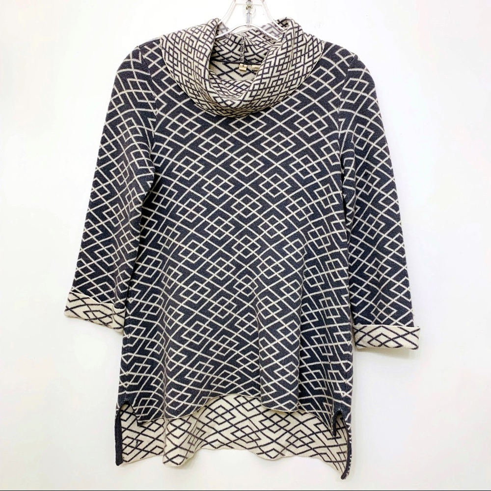 ANTHRO MOTH GRAY COWLED GALENA PULLOVER SWEATER - Picture 4 of 8